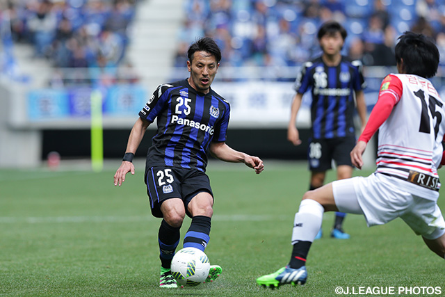 ガンバ大阪Ｕ－２３として81分までプレーした藤本 淳吾（G大23）【明治安田Ｊ３ 第2節 Ｇ大23vs盛岡】