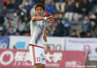 味方に指示を出す水永 翔馬（金沢）【明治安田Ｊ２ 第4節 町田vs金沢】