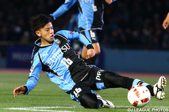 今季初先発となった長谷川 竜也（川崎Ｆ）【ＹＮＣ GS 第1節 川崎Ｆvs横浜FM】