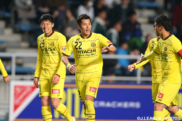 反撃の狼煙となるゴールを決めた輪湖 直樹（柏）【ＹＮＣ GS 第1節 福岡vs柏】