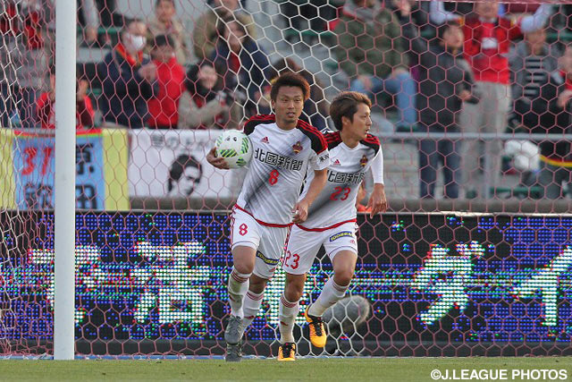 山藤 健太（#8）が土壇場でPKを決め、2度追い付く執念を見せた金沢【明治安田Ｊ２ 第5節 Ｃ大阪vs金沢】