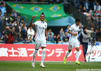 相手の一瞬の隙を突いて先制点を挙げたカイオ【明治安田Ｊ１ 1st 第5節 川崎Ｆvs鹿島】