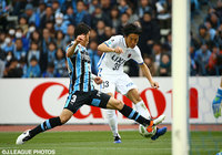 アグレッシブに2試合連続ゴールを狙った金崎 夢生（鹿島）【明治安田Ｊ１ 1st 第5節 川崎Ｆvs鹿島】