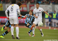 58分からの途中出場でピッチに立った大久保 嘉人（川崎Ｆ）【明治安田Ｊ１ 1st 第5節 川崎Ｆvs鹿島】