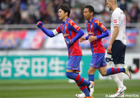 この日2点目となるゴールで撃ち合いに終止符を打った森重 真人（FC東京）【明治安田Ｊ１ 1st 第5節 FC東京vs名古屋】