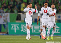 失点からわずか3分後に同点ゴールを決めた渡邉 千真（神戸）【明治安田Ｊ１ 1st 第5節 湘南vs神戸】