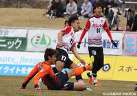 両チーム最多タイの4本のシュートを放つなど気を吐いた梅内 和磨（盛岡）【明治安田Ｊ３ 第3節 盛岡vs長野】