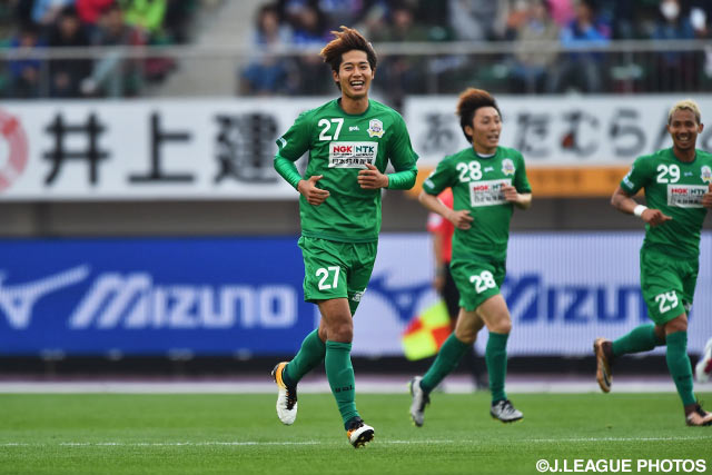 Ｊリーグ初得点となる同点ヘッドで反撃の狼煙を上げた苅部 隆太郎（岐阜）【明治安田Ｊ２ 第6節 徳島vs岐阜】