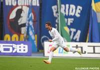 2試合連続となる同点ゴールを決めたフェルナンジーニョ（鳥取）【明治安田Ｊ３ 第3節 大分vs鳥取】