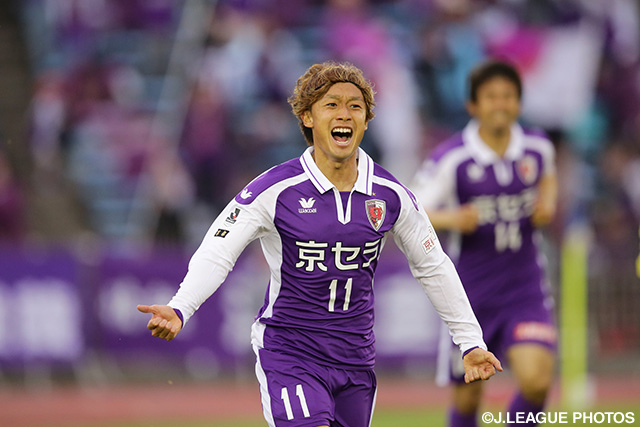 48分にゴールを決め、スタメン起用に応えた堀米 勇輝（京都）【明治安田Ｊ２ 第6節 京都vs山形】