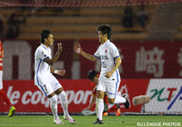 GKの股を抜く同点ゴールを決めた遠藤 康（鹿島）【ＹＮＣ GS 第3節 名古屋vs鹿島】