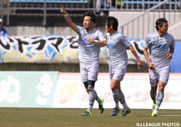 自ら得たPKを確実に決め、先制点を挙げた鈴木 孝司（町田）【明治安田Ｊ２ 第7節 山形vs町田】