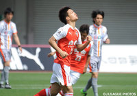 後半開始直後に1点を返した平繁 龍一（熊本）【明治安田Ｊ２ 第7節 熊本vs山口】