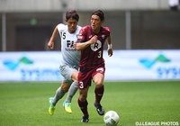 CKから豪快なダイレクトボレーシュートを放った相馬 崇人（神戸）【明治安田Ｊ１ 1st 第6節 神戸vs福岡】