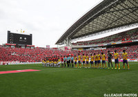 試合前に熊本地震災害の犠牲者への黙祷が行われた【明治安田Ｊ１ 1st 第7節 浦和vs仙台】