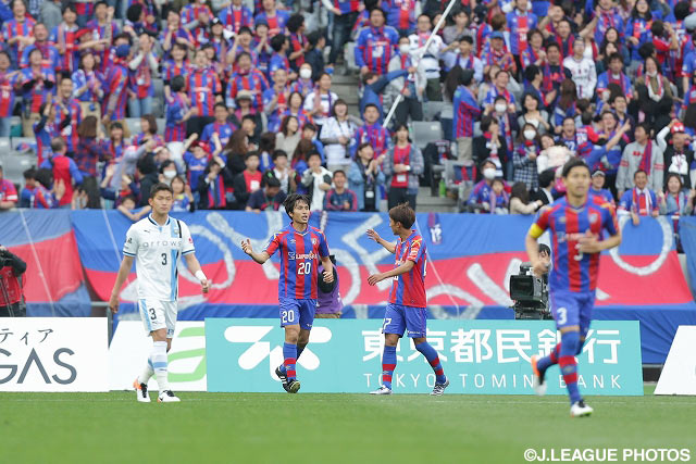 56分に勝越し点を押し込んだ前田 遼一（FC東京）【明治安田Ｊ１ 1st 第7節 FC東京vs川崎Ｆ】