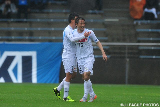 強烈な一撃を突き刺し、再び試合を振り出しに戻した木島 徹也（讃岐）【明治安田Ｊ２ 第8節 清水vs讃岐】