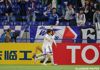 49分にサントス（#10）のゴールで先制した水原三星【ＡＣＬ GS MD5 Ｇ大阪vs水原三星】