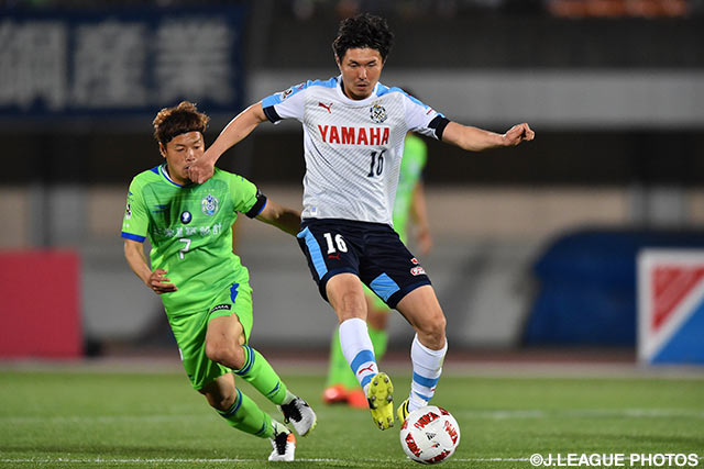 この試合最多となる3本のシュートを放った齊藤 和樹（磐田）【ＹＮＣ GS 第4節 湘南vs磐田】