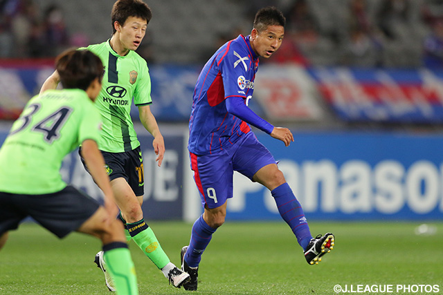 66分から投入された平山 相太（FC東京）も流れを変えることができず【ＡＣＬ GS MD5 FC東京vs全北現代】