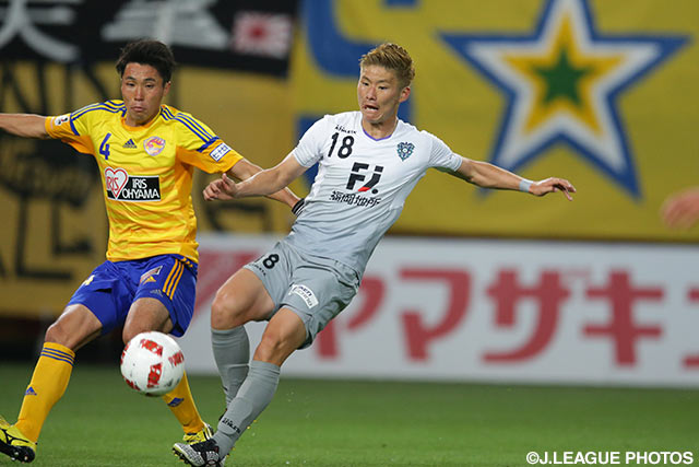 果敢に5本のシュートを放った亀川 諒史（福岡）【ＹＮＣ GS 第4節 仙台vs福岡】