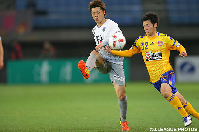 精力的な動きでチャンスを作った為田 大貴（福岡）【ＹＮＣ GS 第4節 仙台vs福岡】