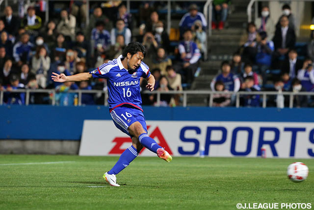 GKの逆を突くPKで決勝点を決めた伊藤 翔（横浜FM）【ＹＮＣ GS 第4節 横浜FMvs鳥栖】