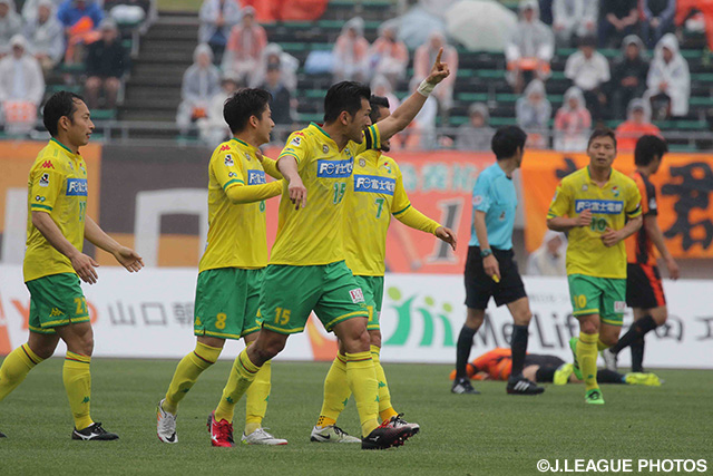 先制を許した直後に同点ゴールを決めた富澤 清太郎（千葉）【明治安田Ｊ２ 第9節 山口vs千葉】