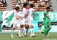 Ｊリーグ初得点となる先制点を決めた今瀬 淳也（水戸 #20）【明治安田Ｊ２ 第9節 東京Ｖvs水戸】