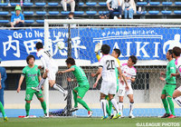 CKを頭で合わせ、今季初得点でリードを広げた船谷 圭祐（水戸）【明治安田Ｊ２ 第9節 東京Ｖvs水戸】