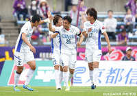 15分にCKを橋内 優也が頭で押し込み、幸先良く先制した徳島【明治安田Ｊ２ 第9節 京都vs徳島】