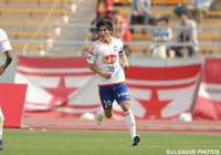 巧みなループシュートで反撃の1点を決めた端山 豪（新潟）【明治安田Ｊ１ 1st 第8節 名古屋vs新潟】