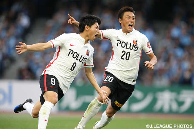 54分に右足で均衡を破った武藤 雄樹（浦和）【明治安田Ｊ１ 1st 第8節 川崎Ｆvs浦和】