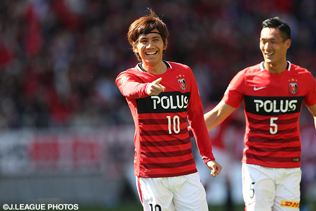 25分に柏木 陽介のゴールで試合の均衡を破った浦和【明治安田Ｊ１ 1st 第9節 浦和vs名古屋】