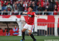 3試合連続ゴールとなる追加点を挙げた武藤 雄樹（浦和）【明治安田Ｊ１ 1st 第9節 浦和vs名古屋】