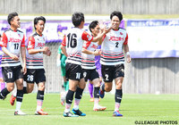 CKを頭で押し込み、先制点を挙げた久保 海都（盛岡）【明治安田Ｊ３ 第7節 藤枝vs盛岡】