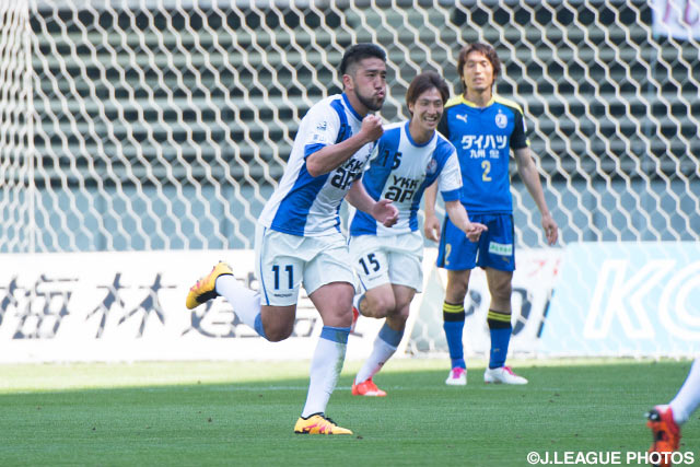 殊勲の決勝点を決め、2試合連続ゴールの三上 陽輔（富山）【明治安田Ｊ３ 第7節 大分vs富山】
