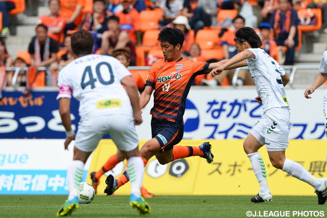 3試合連続スタメン出場で今季初得点を狙った渡辺 亮太（長野）【明治安田Ｊ３ 第7節 長野vs鳥取】