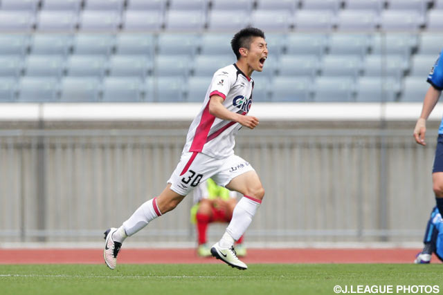 1得点1アシストで勝利の原動力となった豊川 雄太（岡山）【明治安田Ｊ２ 第11節 横浜FCvs岡山】