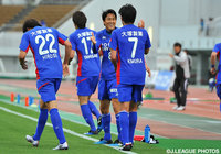 82分に古巣から決勝点を決めた岩尾 憲（徳島）【明治安田Ｊ２ 第11節 徳島vs水戸】