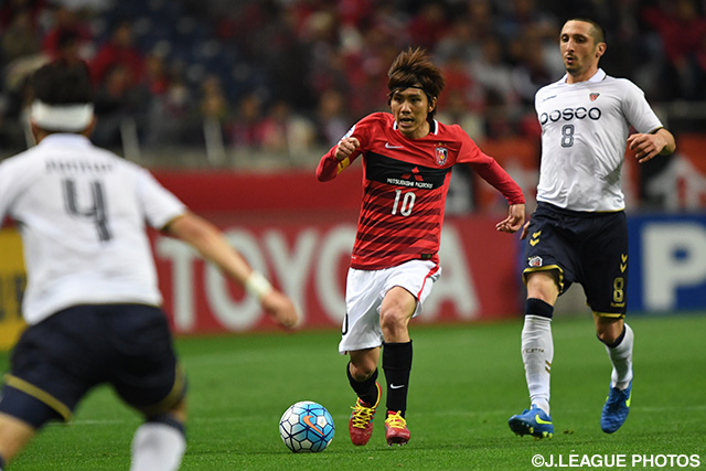 中盤で攻撃のタクトを振った柏木 陽介（浦和）【ＡＣＬ GS MD6 浦和vs浦項】