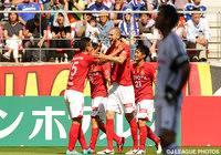 先制点となる4試合連続ゴールを決めたシモビッチ（名古屋）【明治安田Ｊ１ 1st 第10節 名古屋vs横浜FM】