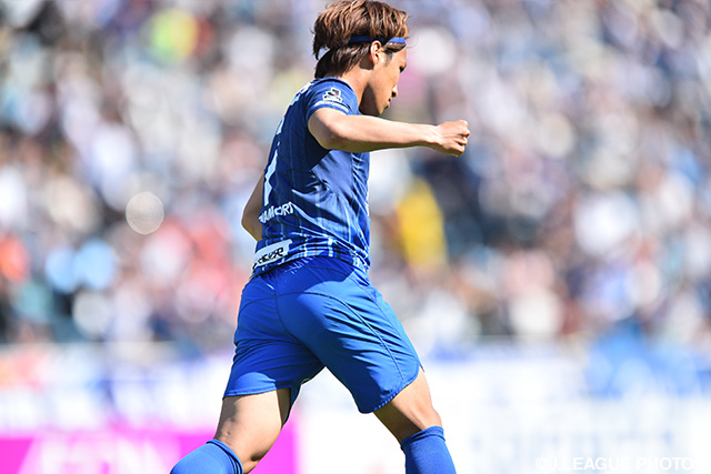 負けじとＪ１初ゴールを決めた金森 健志（福岡）【明治安田Ｊ１ 1st 第10節 福岡vs大宮】