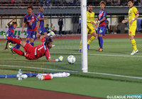 70分に2点目を決め、リードを広げたディエゴ オリヴェイラ（柏）【明治安田Ｊ１ 1st 第10節 甲府vs柏】