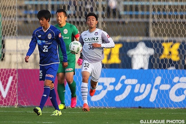 Ｊリーグ初得点で一矢報いた中村 駿（群馬）【明治安田Ｊ２ 第12節 山形vs群馬】