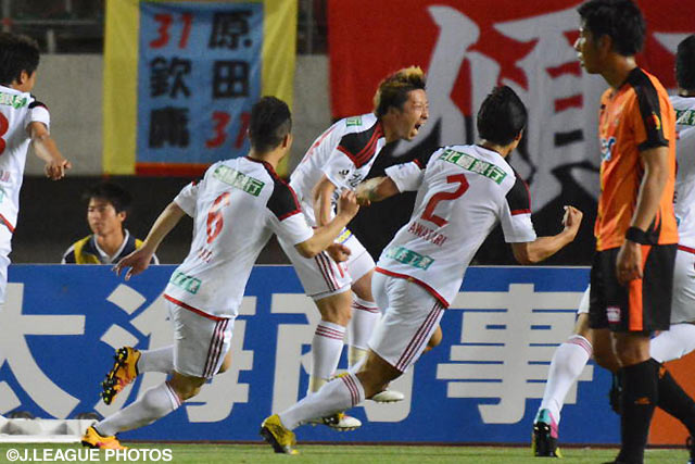 交代出場で値千金の決勝点を決めた金子 昌広（金沢）【明治安田Ｊ２ 第12節 山口vs金沢】