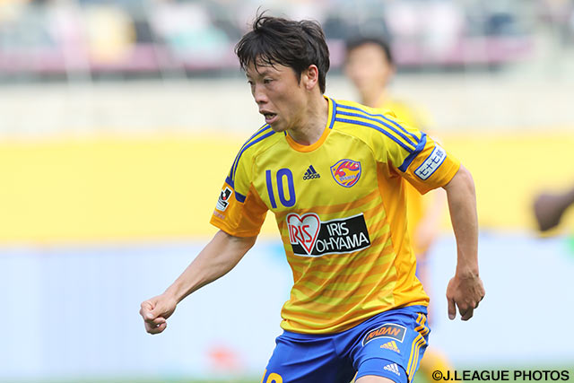 この試合最多3本のシュートを放った梁 勇基（仙台）【明治安田Ｊ１ 1st 第12節 仙台vs大宮】