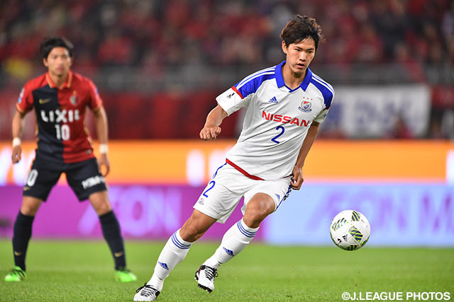 リーグ戦初出場で90分間奮闘したパク ジョンス（横浜FM）【明治安田Ｊ１ 1st 第12節 鹿島vs横浜FM】