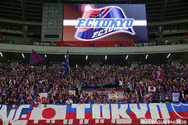 火曜日のナイトゲームにもかかわらず沢山のファン・サポーターが集まったFC東京ゴール裏【ＡＣＬ ラウンド16 第1戦 FC東京vs上海上港】