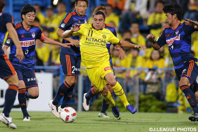 交代出場後2分で同点ゴールを決めたディエゴ オリヴェイラ（柏）【ＹＮＣ GS 第5節 柏vs新潟】